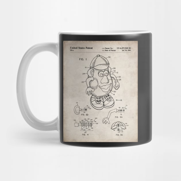 Mr Potato Head Patent - Potato Head Art - Antique by patentpress